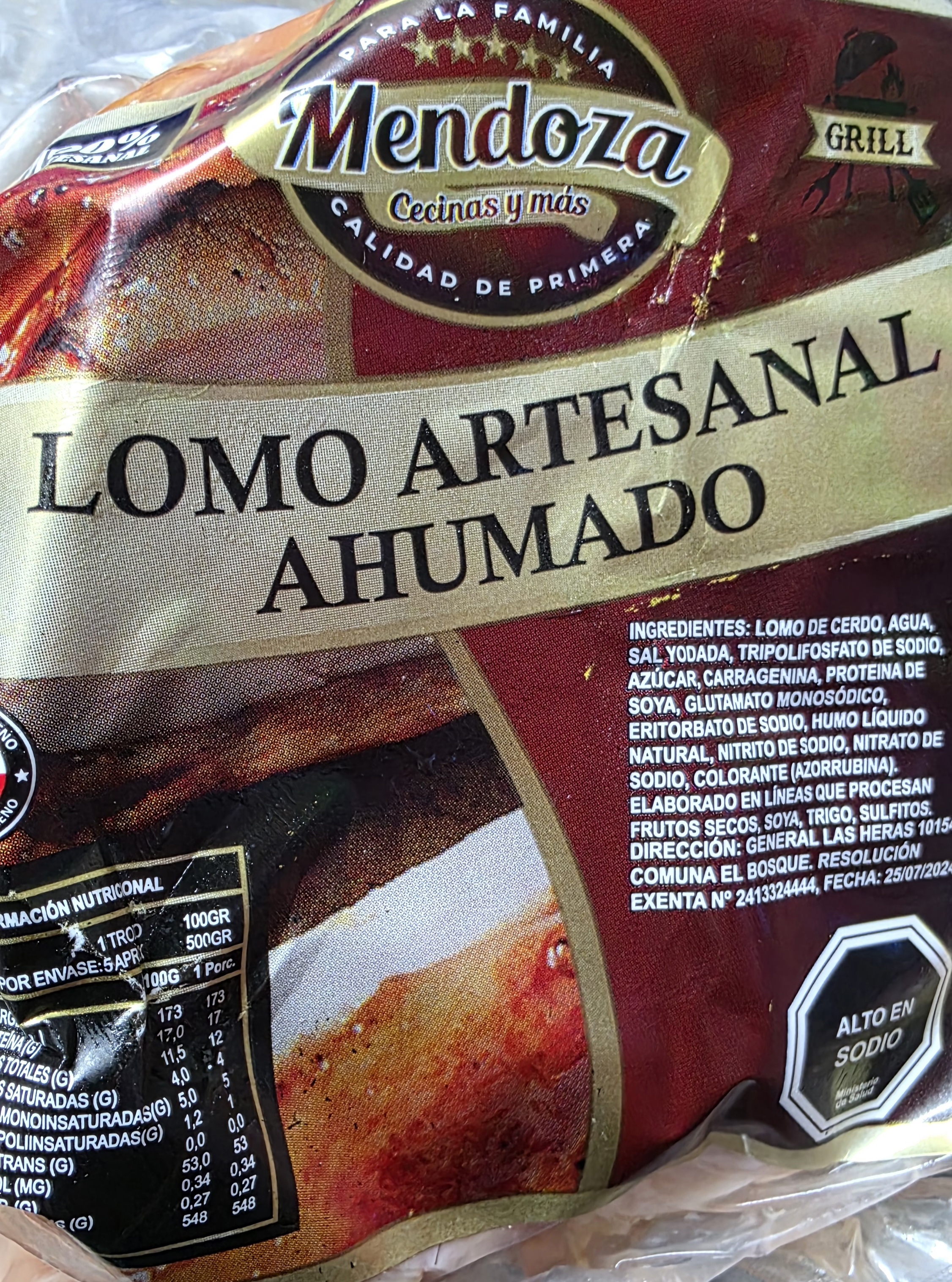 Lomo artezanal ahumado - Cerdo
