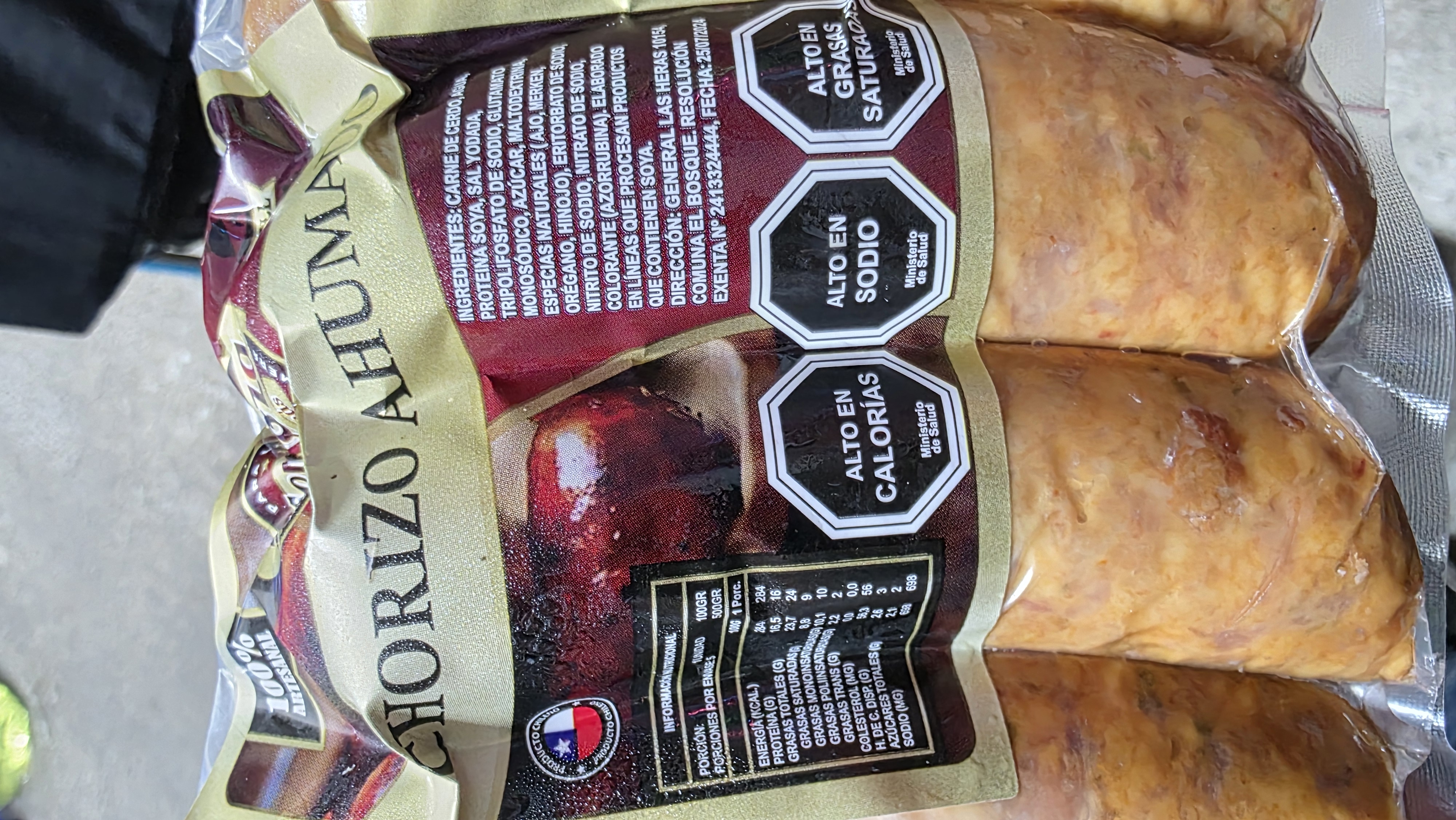 Chorizo ahumado - EMBUTIDOS